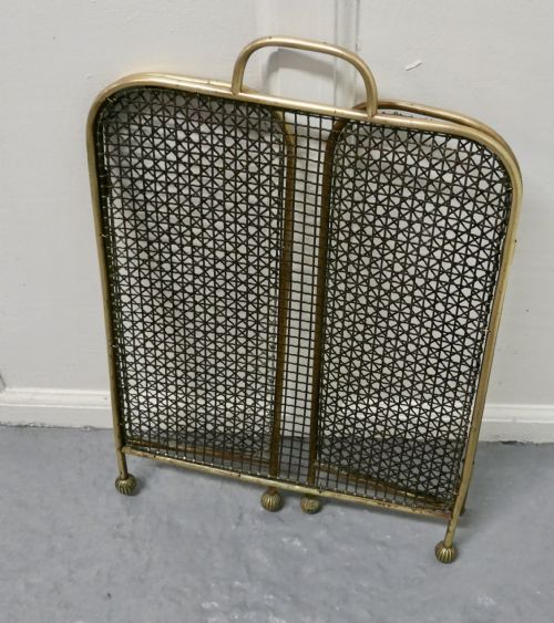 fig 3. 19th Century Folding Brass Fire Guard