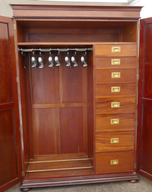 fig 2. Edwardian Gentleman’s Mahogany Wardrobe Compactum by Merryweather, London