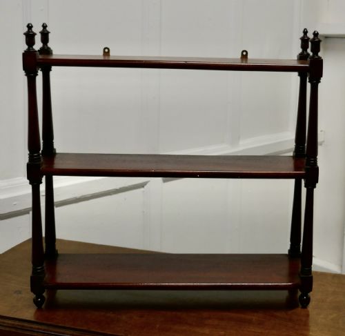 fig 1. Mahogany Wall Hanging Etagere