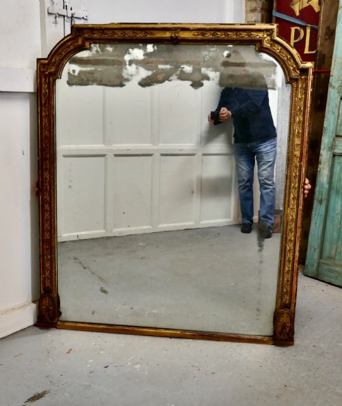 Large Shabby Gilt Overmantel  
