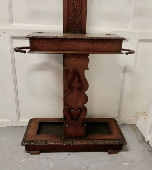 fig 3. Victorian Carved Oak Tree Hall Stand