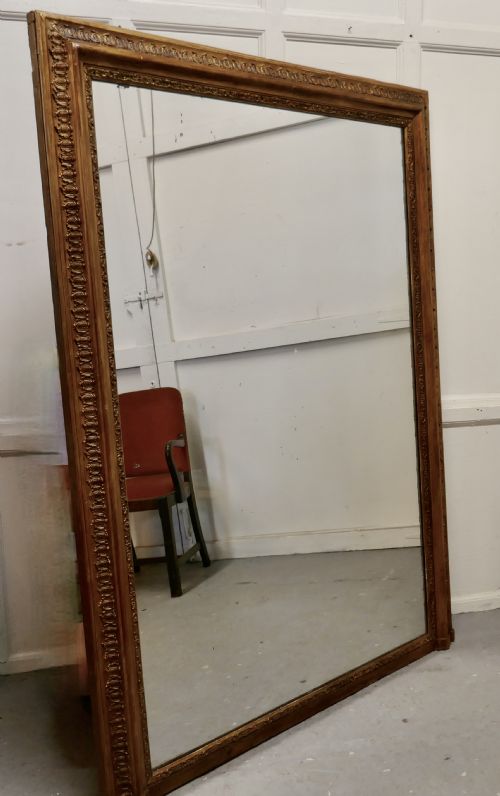 fig 1. Very Large French Gilt Overmantel or Over Mantle Mirror