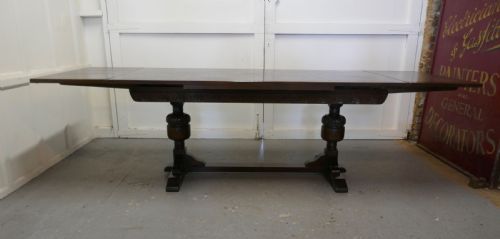 fig 1. Large Dark Oak Refectory Extending Table