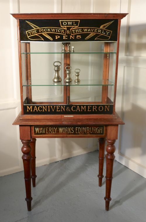 Victorian Sign Painted Stationers Cupboard, Shop Display