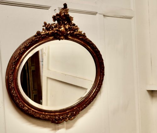fig 4. A Superb Late 19th Century Regency Style Oval Gilt Mirror