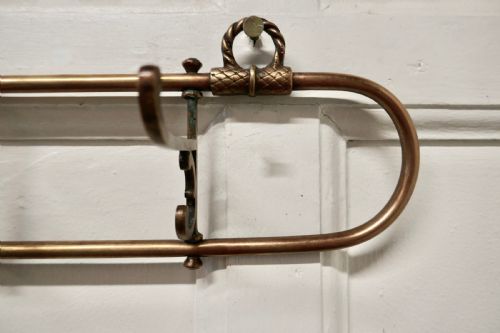 fig 2. Nautical Brass Folding Coat Hook Rack from a Yacht