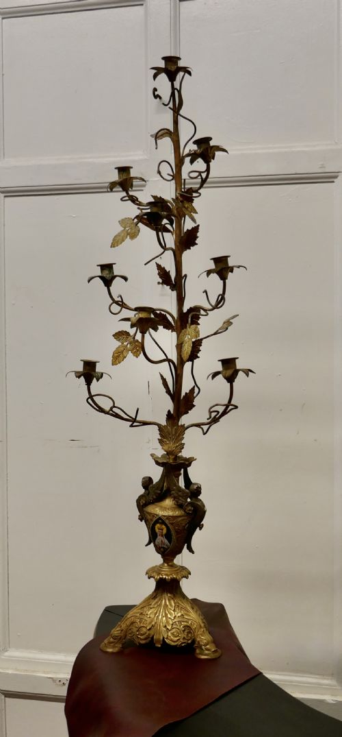 fig 1. French Multi Sconce Toleware Gilded Lamp