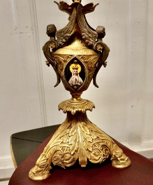 fig 2. French Multi Sconce Toleware Gilded Lamp