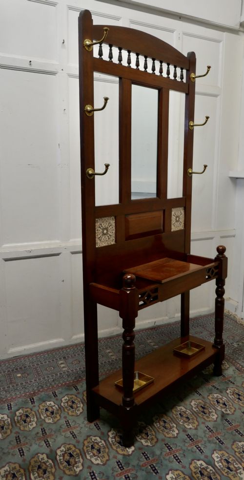 fig 1. Victorian Mahogany Hall Stand