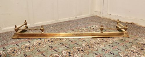 Victorian Barley Twist Brass Fender