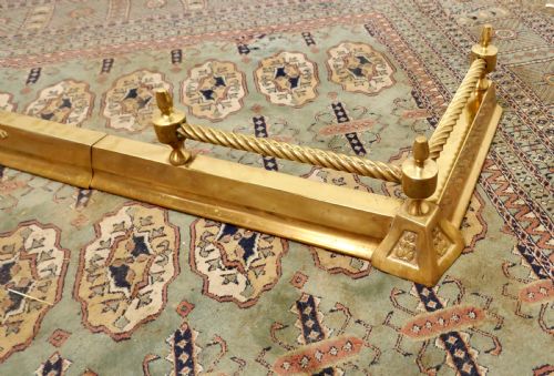 fig 2. Victorian Barley Twist Brass Fender