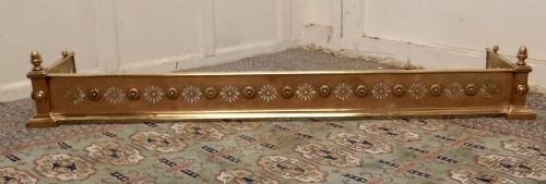 Victorian Pierced Brass Fender