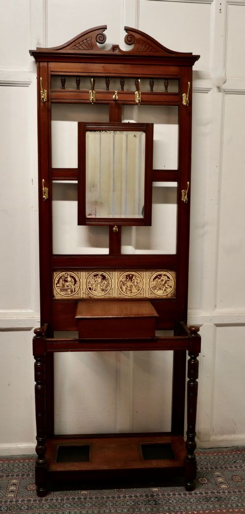 Victorian Mahogany Hall Stand 
