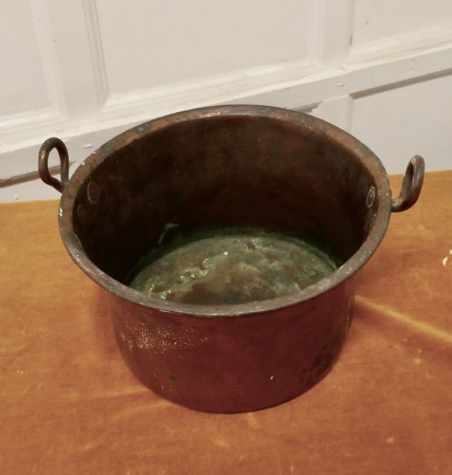 fig 1. Early 19th Century Beaten Copper Cooking Pot, Cauldron