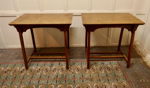 A Pair of Arts and Crafts Elm Tables