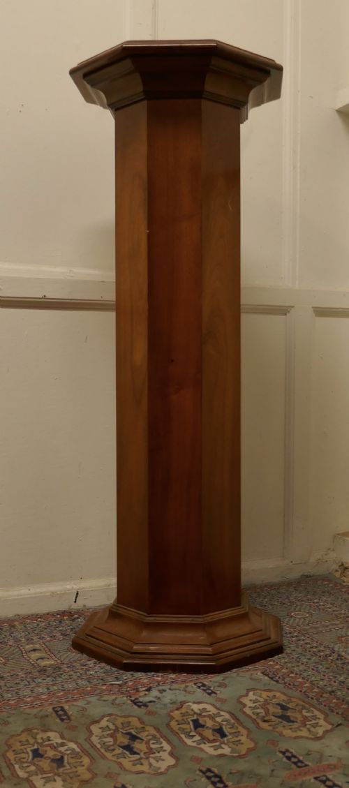 19th Century French Cherry Wood Column Display Pedestal