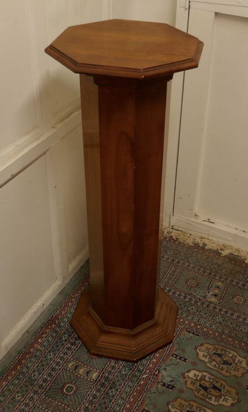 fig 1. 19th Century French Cherry Wood Column Display Pedestal