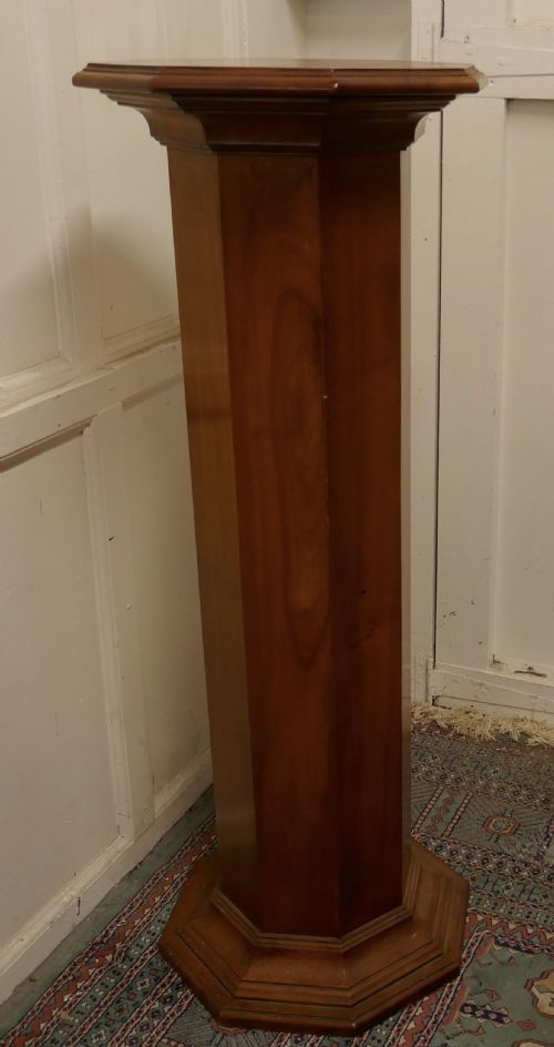 fig 2. 19th Century French Cherry Wood Column Display Pedestal