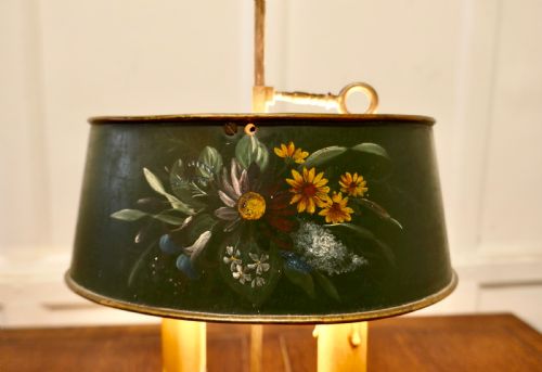 fig 3. French Painted Toleware and Brass Twin Table Lamp