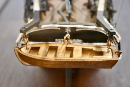 fig 1. A Model of the French Ship Astrolabe in Display Case