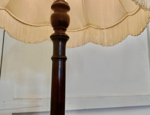 fig 3. Turned Mahogany Floor Standing or Standard Lamp