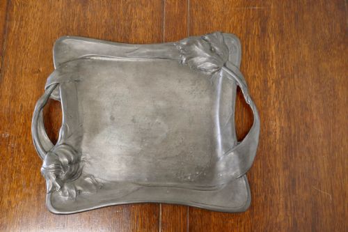 fig 3. French Art Nouveau Pewter Tray