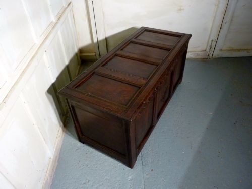 fig 3. 18th Century Carved Oak Coffer