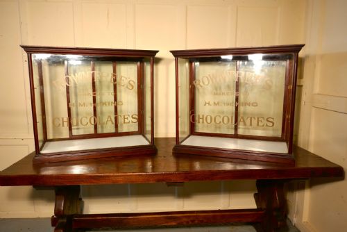 Very Rare Pair of Sweet Shop Display Cabinets, Rowntree’s Chocolates