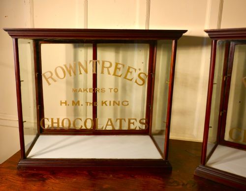 fig 1. Very Rare Pair of Sweet Shop Display Cabinets, Rowntree’s Chocolates