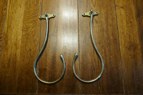 A Pair of Large 19th Century French Brass Curtain Tie Backs
