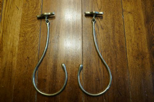 fig 1. A Pair of Large 19th Century French Brass Curtain Tie Backs