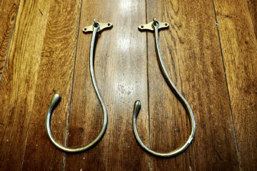 fig 2. A Pair of Large 19th Century French Brass Curtain Tie Backs