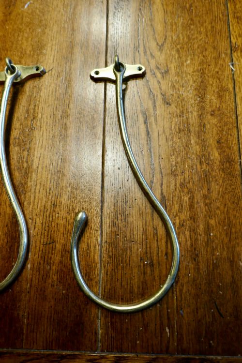 fig 3. A Pair of Large 19th Century French Brass Curtain Tie Backs