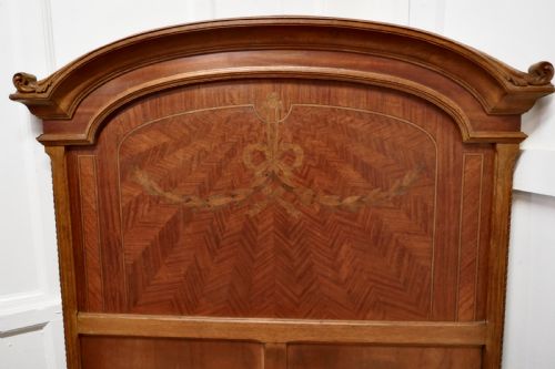 fig 1. French Empire Style Oak Single Bed Head Board