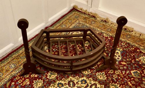 fig 1. Huge 19th Century Curved Inglenook Fire Grate