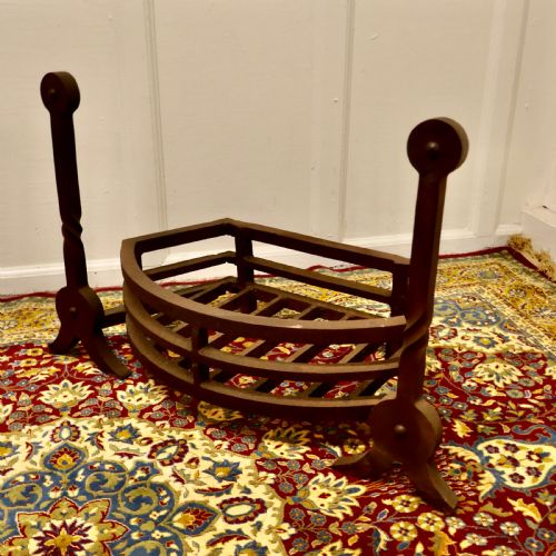 fig 2. Huge 19th Century Curved Inglenook Fire Grate