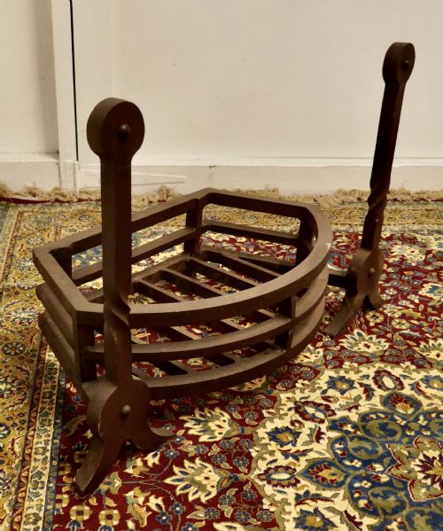 fig 3. Huge 19th Century Curved Inglenook Fire Grate