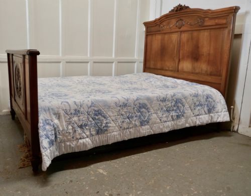 fig 4. French Carved Walnut Double Bed