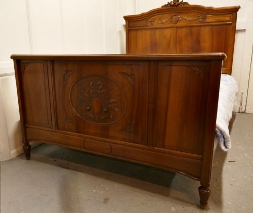 fig 1. French Carved Walnut Double Bed
