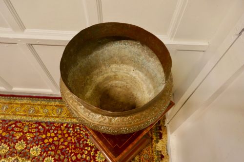 fig 2. Large 19th Century North African Brass Jardiniere Pot