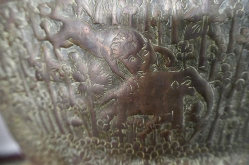 fig 3. Large 19th Century North African Brass Jardiniere Pot