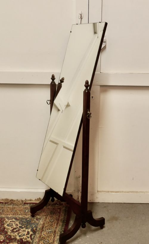 fig 1. Art Deco Oak Cheval Mirror