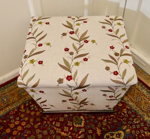 fig 2. Victorian Square Upholstered Ottoman Stool