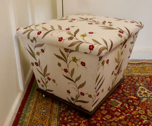fig 3. Victorian Square Upholstered Ottoman Stool