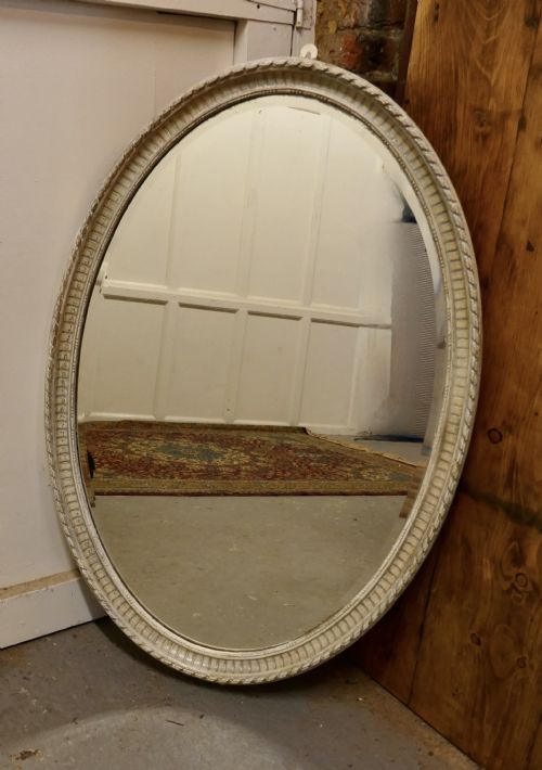 fig 3. A Large Edwardian Painted Oval Mirror