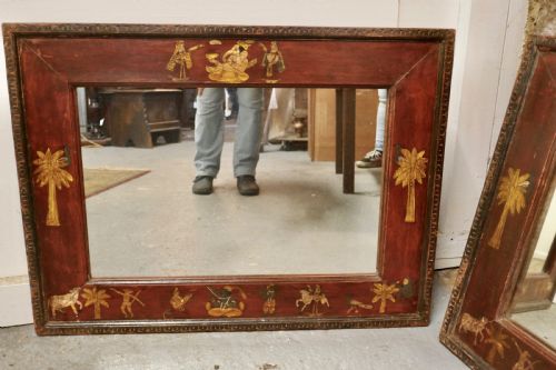 fig 3. A Pair of Anglo-Indian Folk Art Painted Wall Mirrors