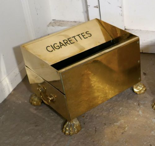 Art Deco Vintage Brass Hotel Floor Ashtray