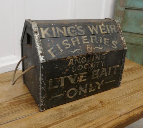 fig 1. A Victorian Pine Fishing Bait Box
