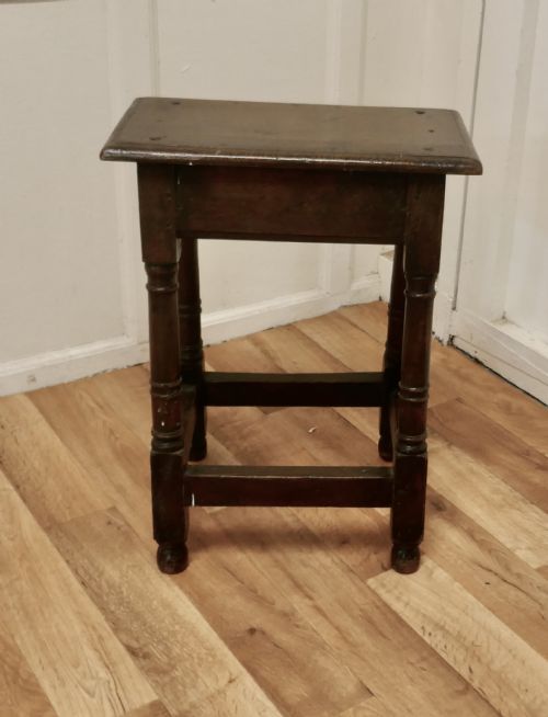 fig 1. Georgian Oak Joint Stool