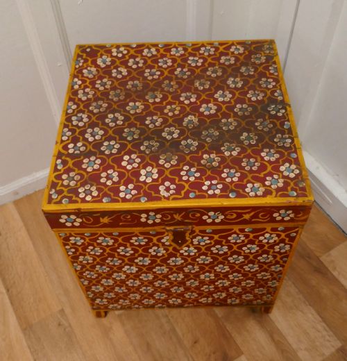 fig 1. Decorative Folk Art Painted Storage Box,